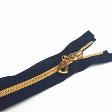 5 шт. 40 см длина молнии темно-синий открытый конец металлический золотой движок на молнию шитье для джинсов повседневные брюки Placket аксессуары