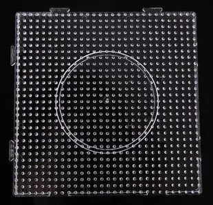 Perler бусины шаблон прозрачный Linkable большой Pegboard 5 мм 15*15 см квадратных мм 5 мм Хама бусины Pegboard PUPUKOU - изображение