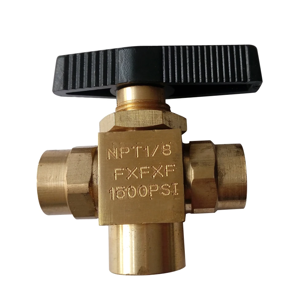 1/" Женский ДНЯО латунь 3 Way Инструмент Мяч Клапан 1500 фунтов/кв. дюйм bv4-1/8"