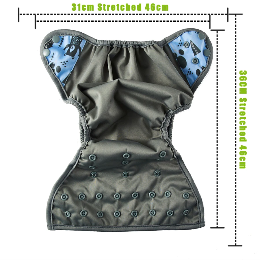 spesifikasi Happy Flute Popok, Satu Ukuran Popok Kain, Tahan Air Tahan Air Pul Reusable Popok untuk Bayi cocok 3 15Kg Bayi