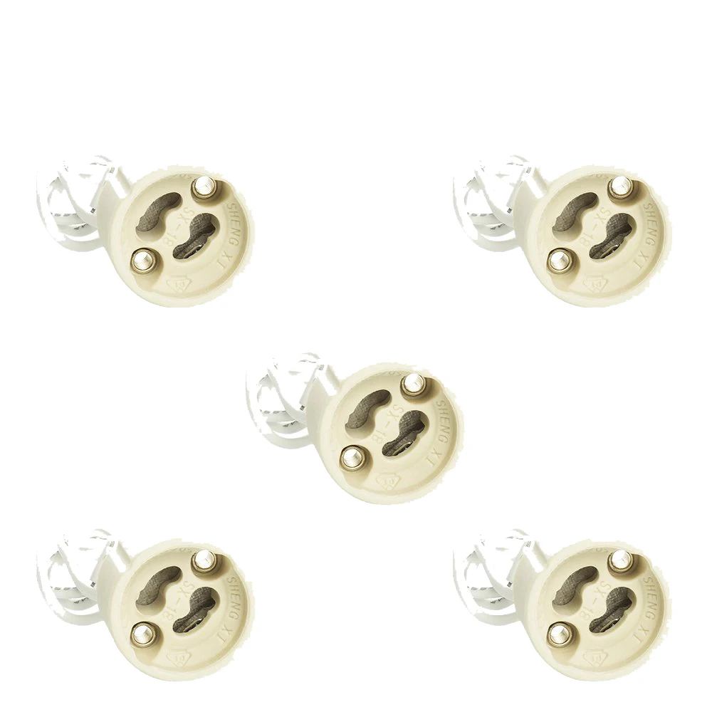 

Freeshipping 5pcs/lot GU10 lamp holder socket base adapter Wire Connector Ceramic Socket for LED Halogen Light