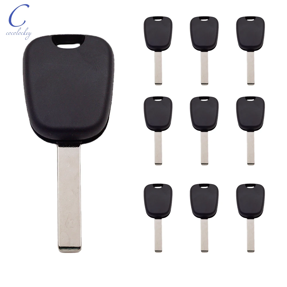 Cocolockey Car Transponder Key Shell Fob No Chip Fit for Peugeot 207 307 308 807 Expert Transponder key blank HU83 10pcs/lots