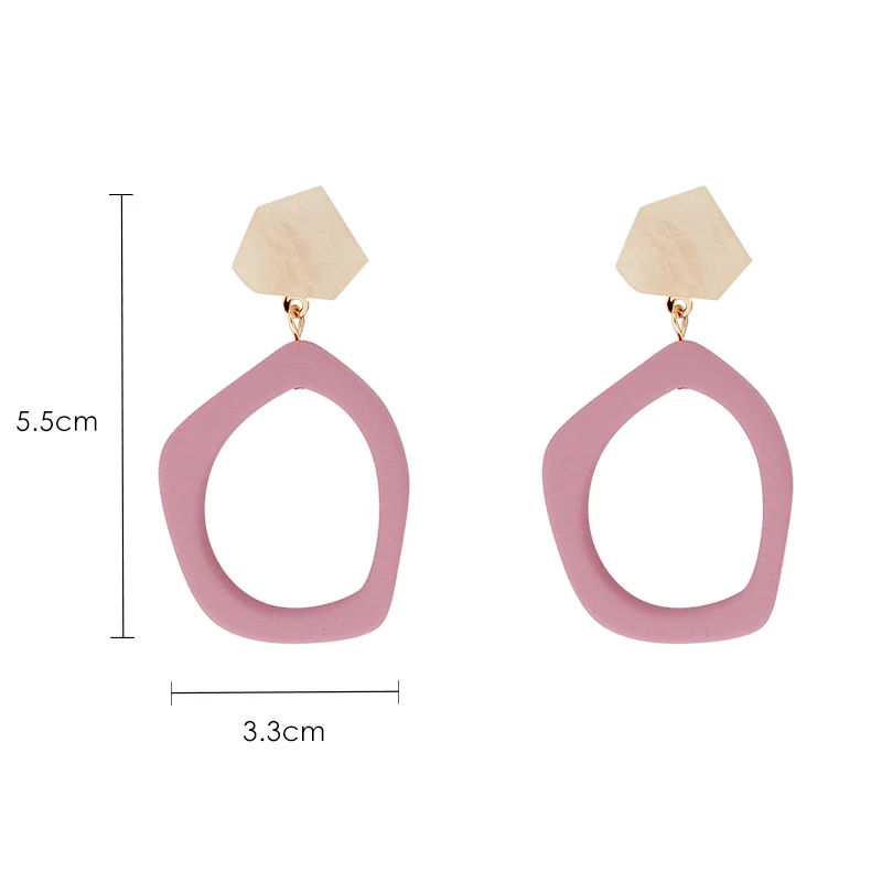 

Geometric temperament earrings female long paragraph cold wind simple earrings female personality wild tide ear jewelry