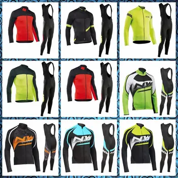 

2019 NW Northwave Ropa Maillot Ciclismo long sleeve autumn winter Cycling Jersey Wear resistant free delivery U42507