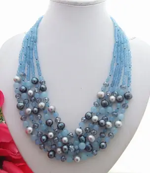 

FREE shipping> >>>>N1306075 Pearl&Jade&Crystal Necklace