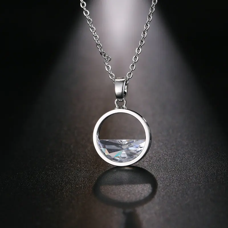 

Fashion New Wedding Jewelry Women Gold Silver Chain Necklace Zircon Crystal Set Bohemian Zirconium Chain long necklace set