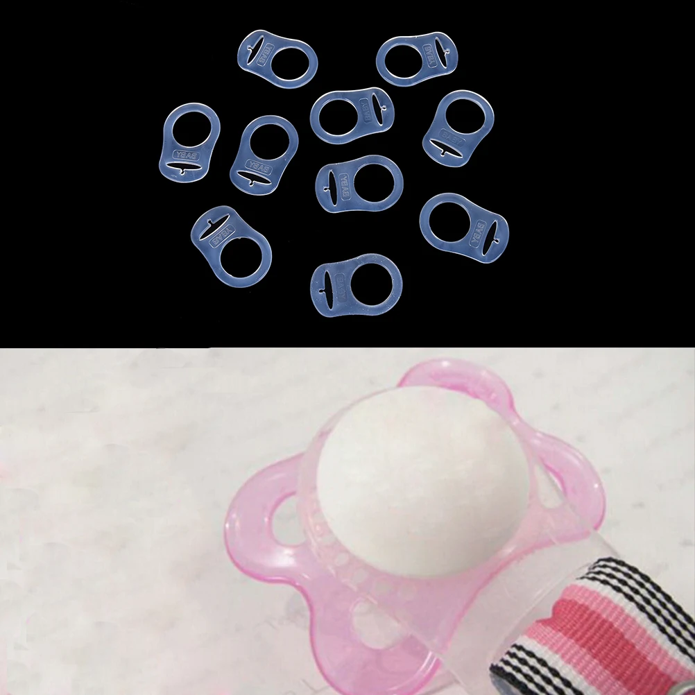 Silicone Gel Dummy Adapter Ring Pacifier Holder Clip Soother Adapter LC
