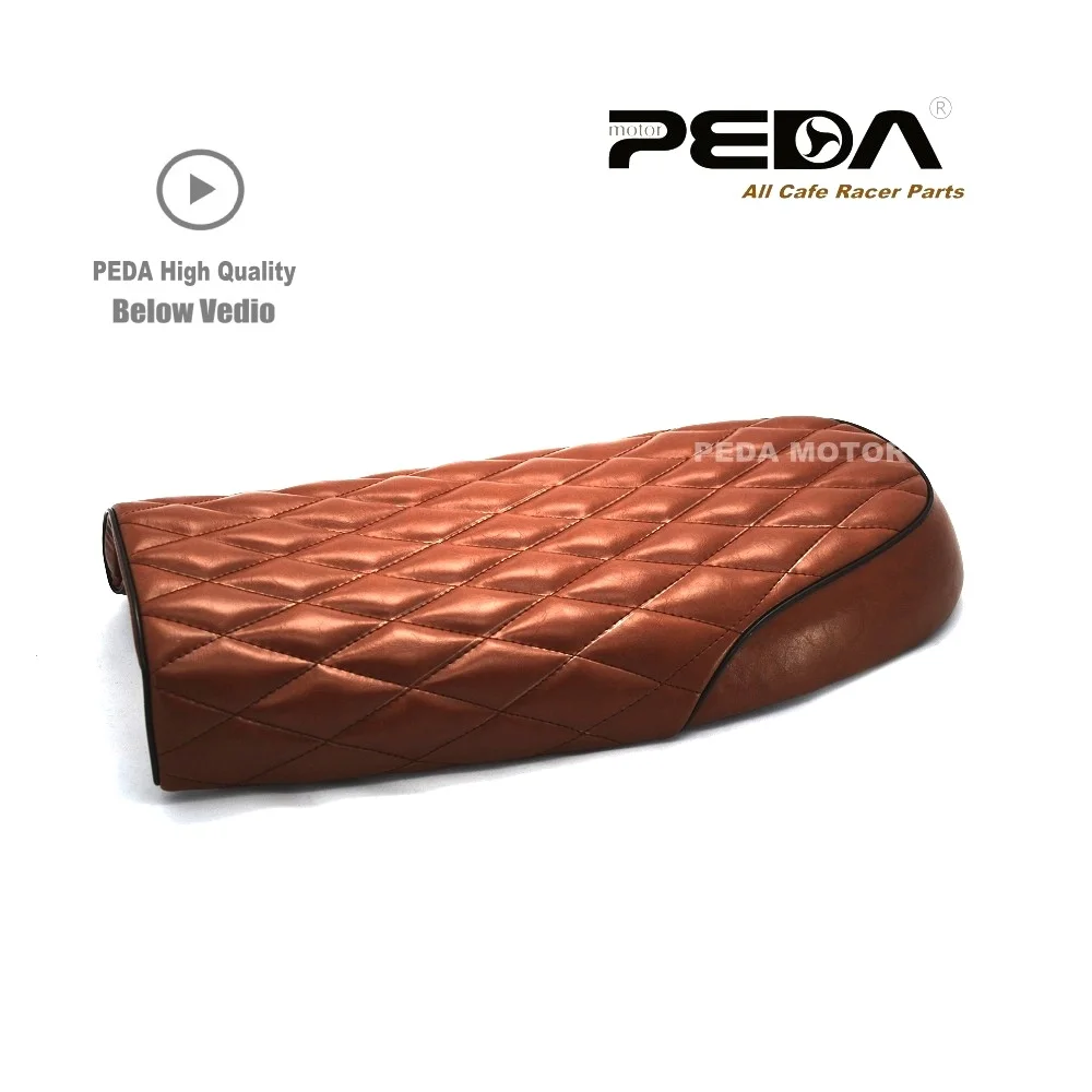 

A6 2019 Universal Cafe Racer seat Brat Black Flat Stitching Vintage Motorcycle Saddle Asiento Sitz Siege Selle Silla Sedile CG