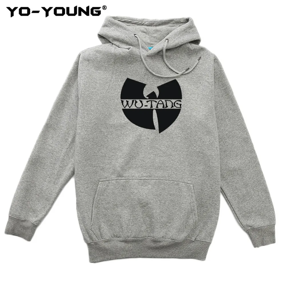 Yo-Young Steetwear Толстовка флисовый свитшот с логотипом Wutang Clan, повседневные уличные толстовки унисекс