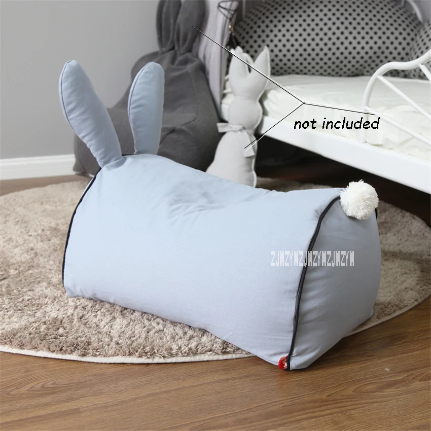 Портативный хлопок холст детский диван принцесса простой кролик мультфильм животных моющийся милый боб удобный детский стул