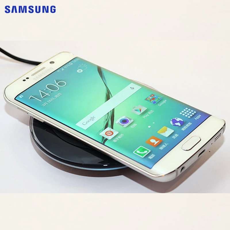 Samsung Оригинальное QI Беспроводное зарядное устройство для samsung Galaxy S6 Edge S6+ G9200 G9250 S6Edge+ Note 5 G9280 S7 S8 Plus S9 S10 EP-PG920I