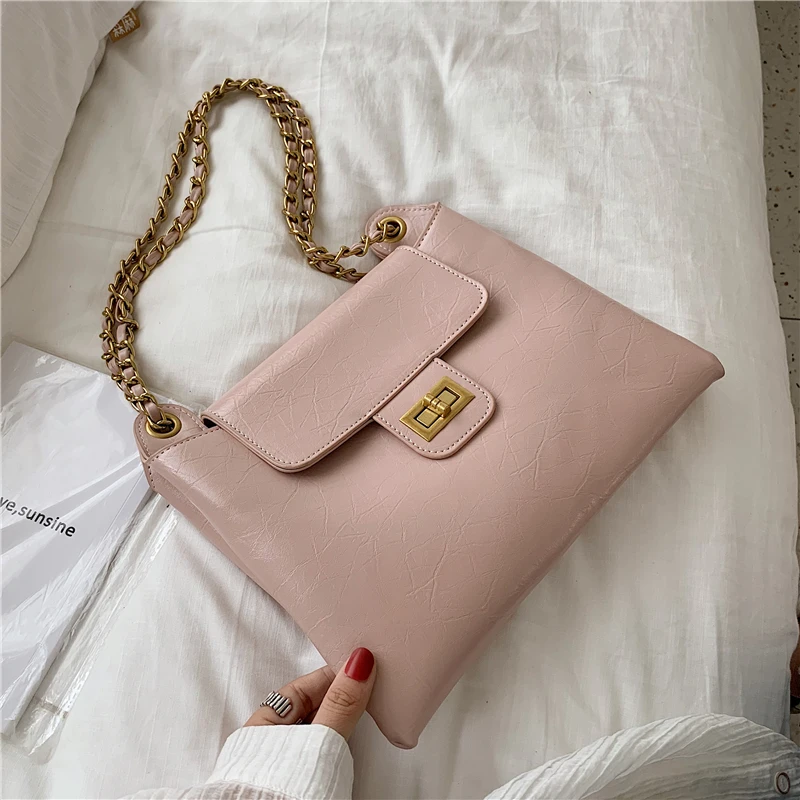

Burminsa Stylish Envelope Chain Women Shoulder Bags Large Capacity Ladies Messenger Bags High Quality Female Wallet Clutch 2019