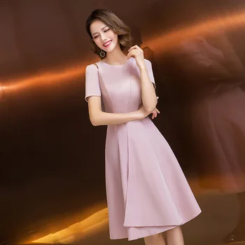 

Women's Sexy Elegant Multicolor Pleated Dresses Yewa O-Neck Noble Simplicity Design Dresses 2019 Summer Lady's Choice