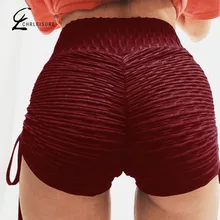 CHRLEISURE, летние шорты с высокой талией, сексуальные, пуш-ап, шорты для тренировок, женские, одноцветные, на шнуровке, шорты, Mujer Femme 3 вида цветов