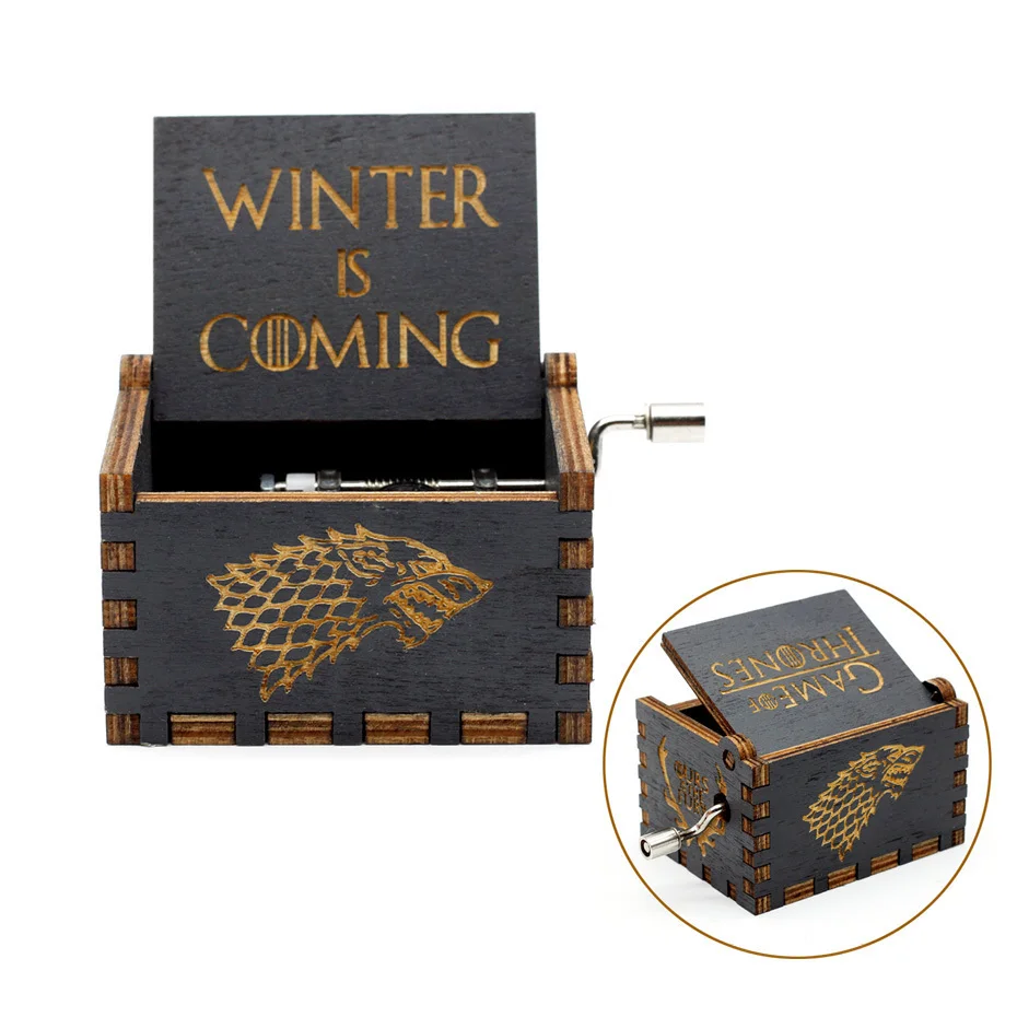 En Stock venta al por mayor castillo de manillar a mano en el cielo caja de música Juego de tronos Zelda tema de música regalo de Navidad