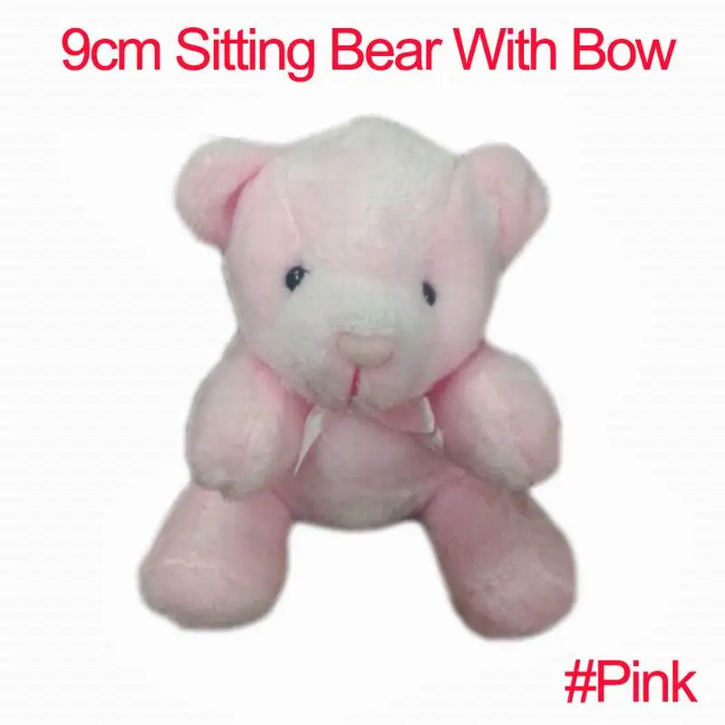 9cm sitting bear with bow 1