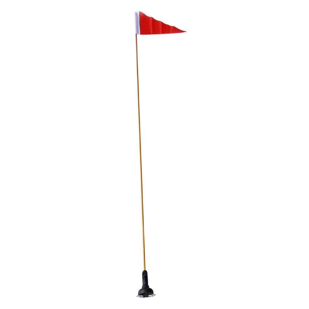 

Portable 47'' Kayak Safety Flag Whip & Pennant Flush Mount with Black Base