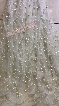 

nice looking french net lace with full beads graceful JIANXI.C-42061 african embroidered net lace fabric