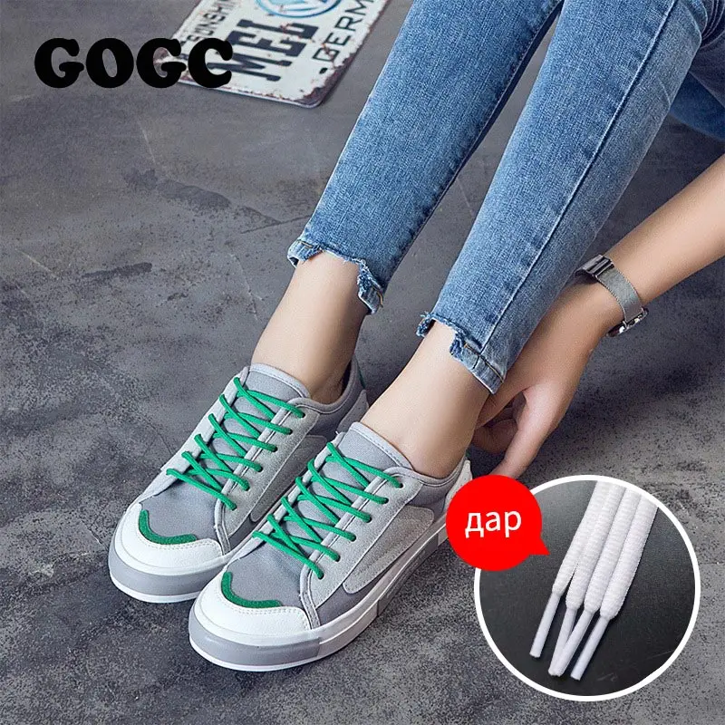 GOGC 2019 جديد النساء أحذية رياضية بيضاء النساء slipony أحذية نسائية قماشية الإناث الصيف احذية الجري النساء حذاء كاجوال G781