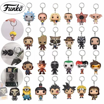 

Action Figure Keychain Naruto potter Dobby Rick and Morty Dragon Ball Son Goku Dolls Minion Figure Toys 3D PVC Original Keychain