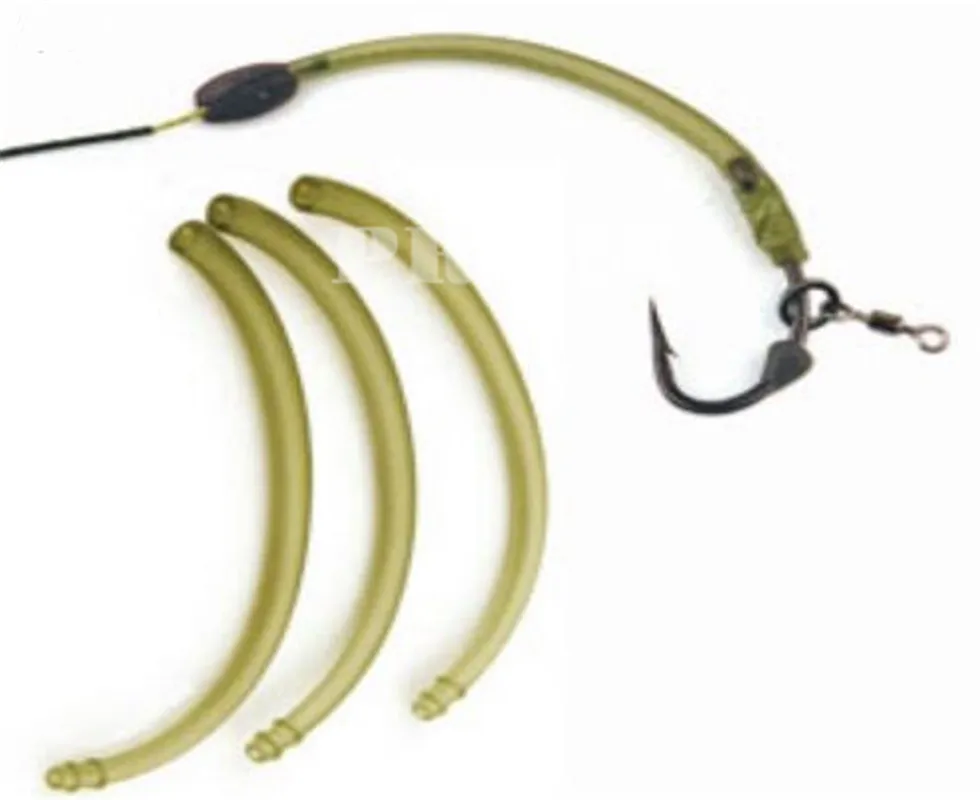 6Pc Carp Fishing Hook Sleeves Line Aligner Hook Carp Hair Rig Terminal Tackle MP