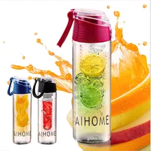 Angrly 800 ml ciclismo deporte de la infusión de agua infusor fruta taza de jugo de lemon médica bicicleta ecológico bpa botella tapa de desintoxicación