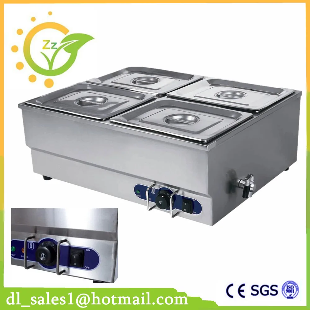 

professional commercial kitchen equipment Food warmer 220V stainless steel electric countertop bain marie