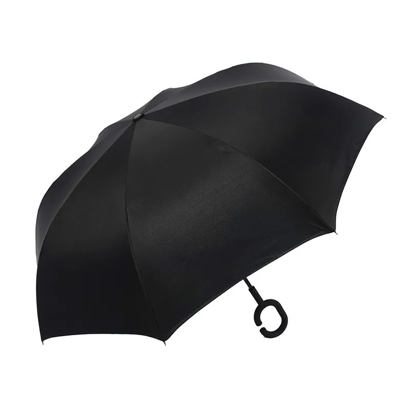 

Umbrella creative umbrella double layer can stand C-type handle car reverse umbrella free anti-receipt umbrella