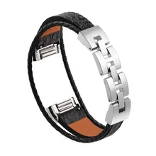 Сменный ремешок для Fitbit Charge 2, браслет с сердечным ритмом, Мягкий ремень, ремешок из натуральной кожи