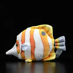 Плюшевые Chelmon rostratus Copperband butterflyfish плюшевые игрушки Фаршированная Рыба Рождественский подарок для детей