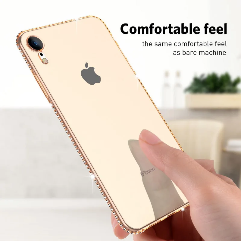 

Bling Diamond Soft Case For iPhone 6 6S 7 8 Plus X XR XS Max 5 5S SE Clear Cover For Samsung A6 A7 A8 J4 J6 J8 S9 S8 Plus 2018