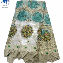 Красивые нигерийские кружевные ткани высокого качества кружевной шнур гипюр кружевная ткань Африканская кружевная ткань с бисером качество ML4G263