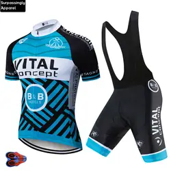 2019 команда VITAL Blue PRO Велоспорт Джерси 9D гель велосипед шорты Костюм MTB Ropa Ciclismo мужские летние велосипедный майон Culotte одежда