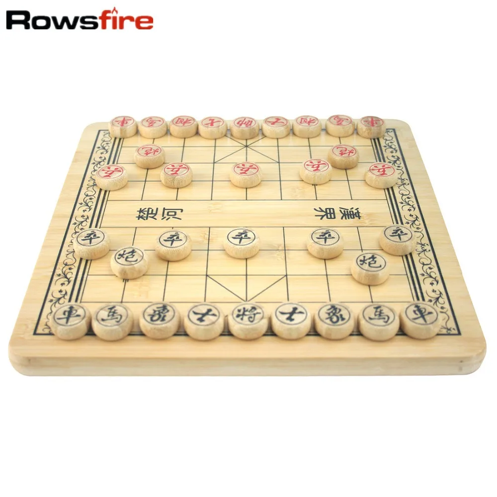 Rowsfire 2-в-1 китайский шахматы и шашки шашки деревянные Игровой набор MT7201