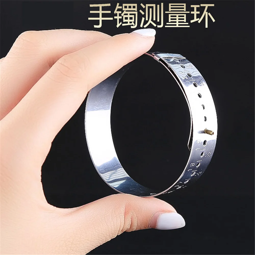 Professional Stainless Steel Adjustable Bangle Gauge Jewelry Making Bracelet Sizing Tools Bangles Sizer Measures From 15-23cm