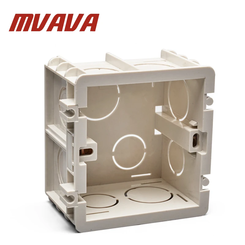 MVAVA Plastic Wall Plate Wall Mount Junction Box Type 86 Switch