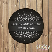 Пользовательские Свадебные наклейки спасибо, этикетки бутылки, кекс Tags, конфеты коробки бирки, счастливый день рождения, свадебные украшения