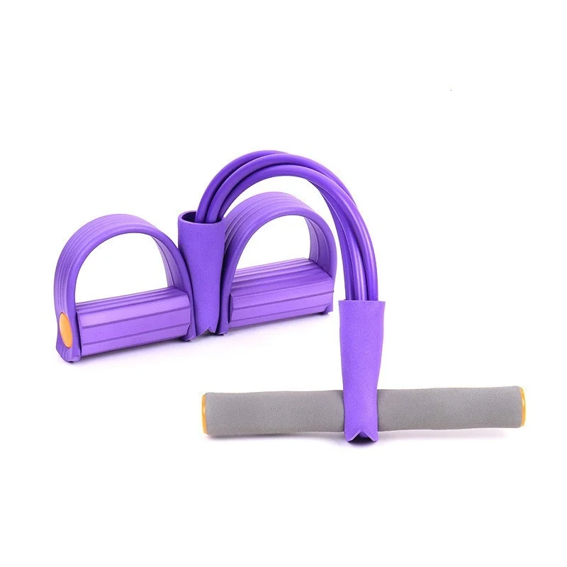 

Body Building Cramp Waistline Exerciser Yoga Auxiliary Props Sit Up Pull Pedal Four Tube Pull Rope Gym Equipment