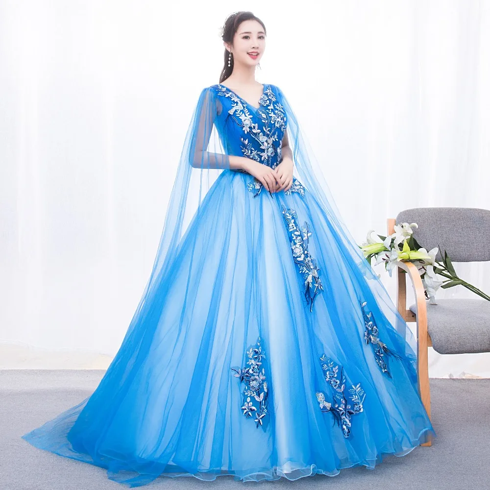 freeship shoulder veil long gown princess cosplay wonderland medieval dress Renaissance gown queen Victoria Belle Ball freeship shoulder veil long gown princess cosplay wonderland medieval dress Renaissance gown queen Victoria Belle Ball