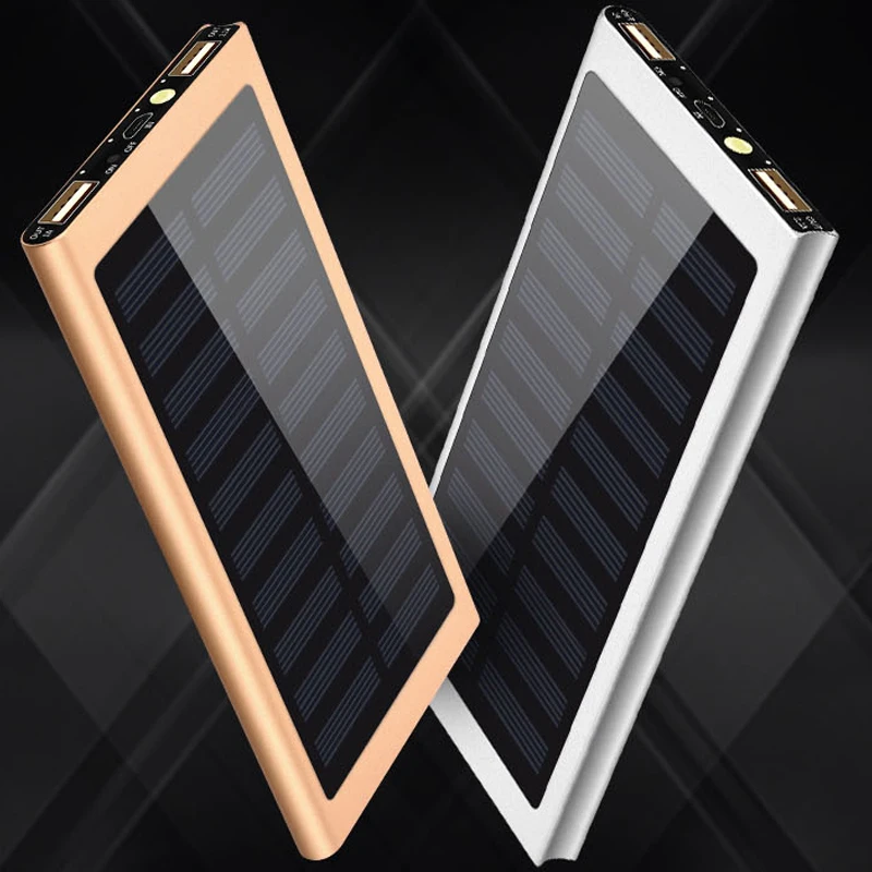 2018 Top solar Battery Charger Cases 8000mah Power Bank External Dual