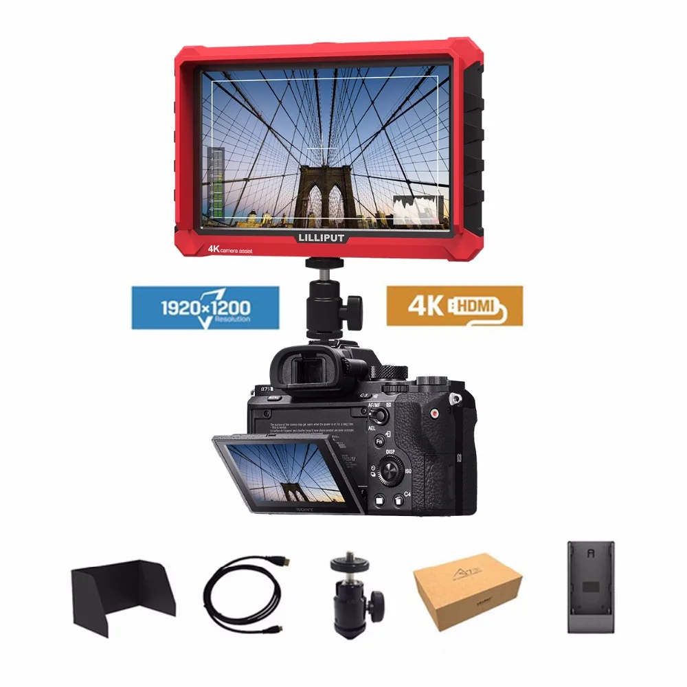 Lilliput A7s 7-inch 1920x1200 HD IPS Screen 500cd/m2 Camera Field Monitor 4K Video For DSLR Mirrorless Camera smooth 4 smooth Q Lilliput A7s 7-inch 1920x1200 HD IPS Screen 500cd/m2 Camera Field Monitor 4K Video For DSLR Mirrorless Camera smooth 4 smooth Q