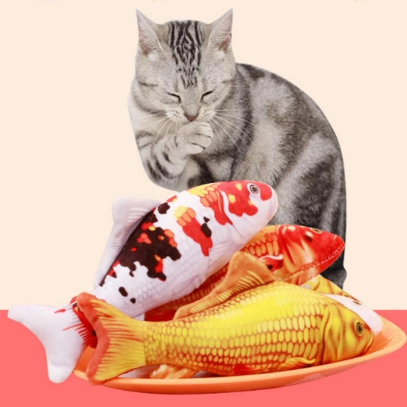 2019 Simulation Koi Mint Fish Pet Cat Catnip Toys Bite Resistant 6