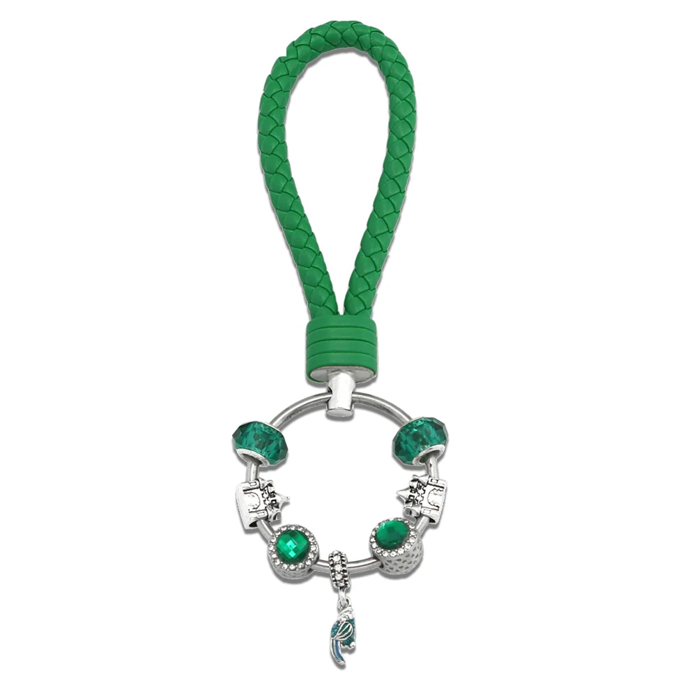 KEORMA 2017 Parrot Bird Pendant Key Chain For Women Girl Bag Leather Keychain Ring with Green Charms Jewelry YK018 | Украшения и