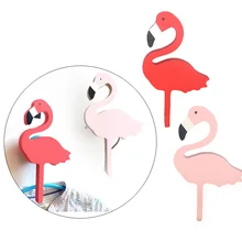 2016 Ins Wooden Kids Room Clothes Hook Wall Decorative Sticker Flamingo / Bat / Cactus / Cross Shape Hanger Hook Home Decoration