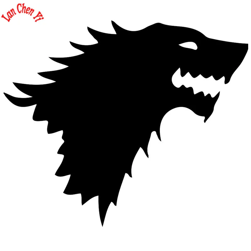 

JD69-1 Game of Thrones HOUSE STARK Car Sticker Decorative Head Wolf Car Reflective Window Stickers Vinyl