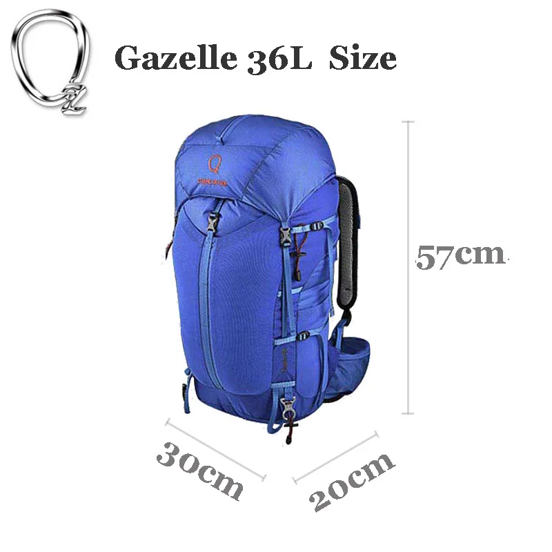 Сильный кислород Газель 36Л рюкзак открытый светильник дышащая альпинистская сумка с двойным плечом спортивная сумка