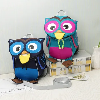 

2018 School Bags Leather Backpack Cross Border New Owl Anti Lost Children's Schoolbag, Kindergarten, And Girls, Shoulder Bag
