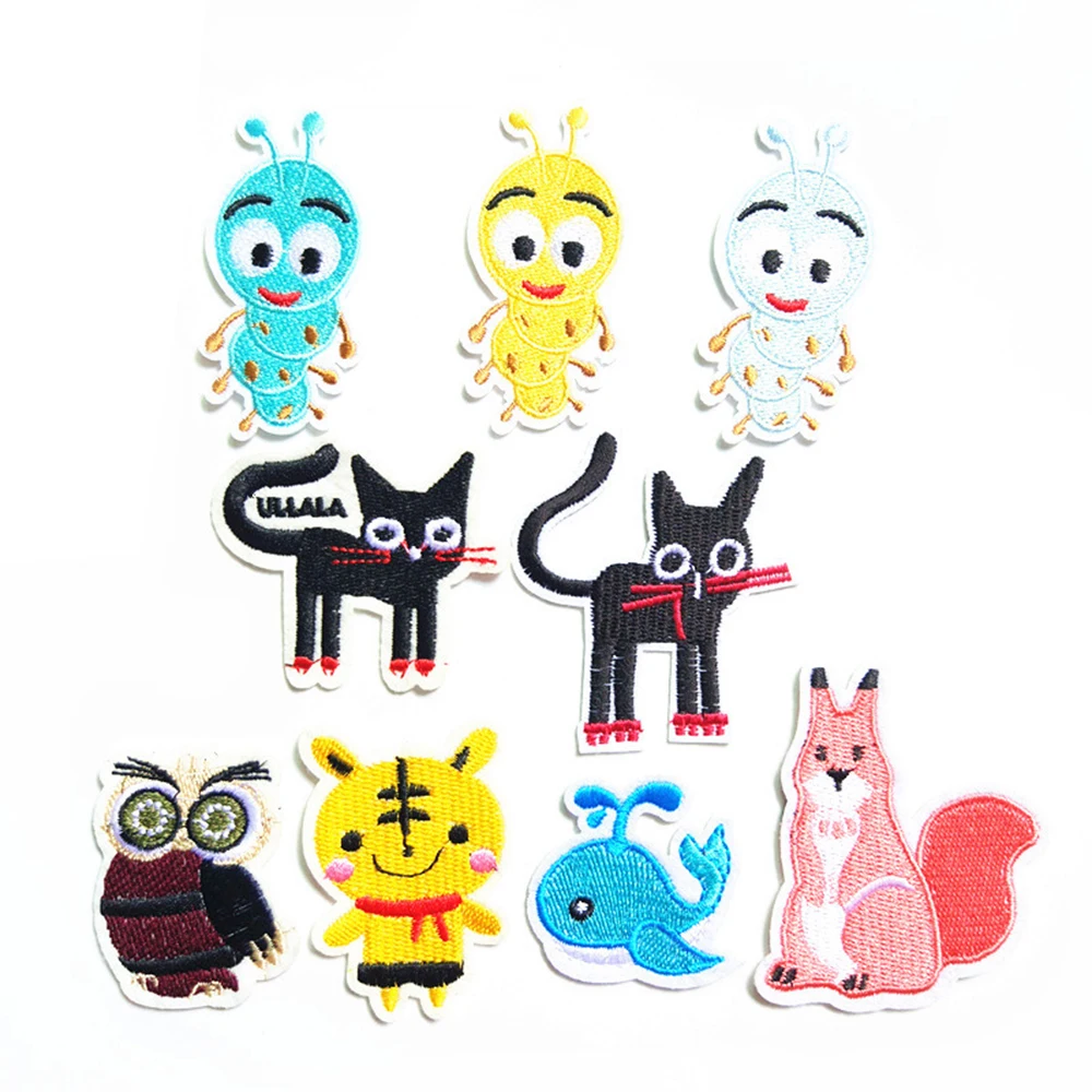 Cartoon New Animal Embroidery Cloth Patch Squirrel Embroidery Clothes Decoration Patch D-016