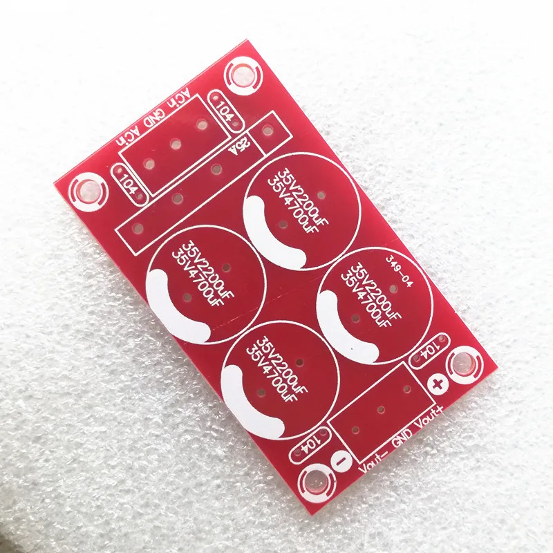 1 шт. двойной Мощность выпрямителя фильтрующая плата PCB 35V2200UF/35 в 4700 мкФ DC адаптер для источник питания усилителя - изображение