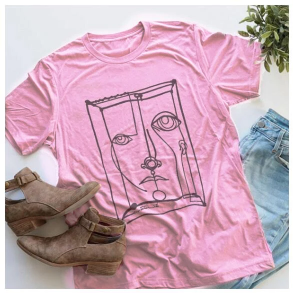 الجمجمة الوجه الجرافيك عارضة القطن المحملة قصيرة الأكمام الأساسية المطبوعة محب رسم تي شيرت على طراز هاراجوكو فتاة هدية العصرية T قميص قمم الجمجمة الوجه الجرافيك عارضة القطن المحملة قصيرة الأكمام الأساسية المطبوعة محب رسم تي شيرت على طراز هاراجوكو فتاة هدية العصرية T قميص قمم